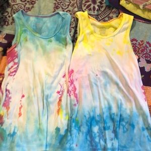 Tie-dye tank tops